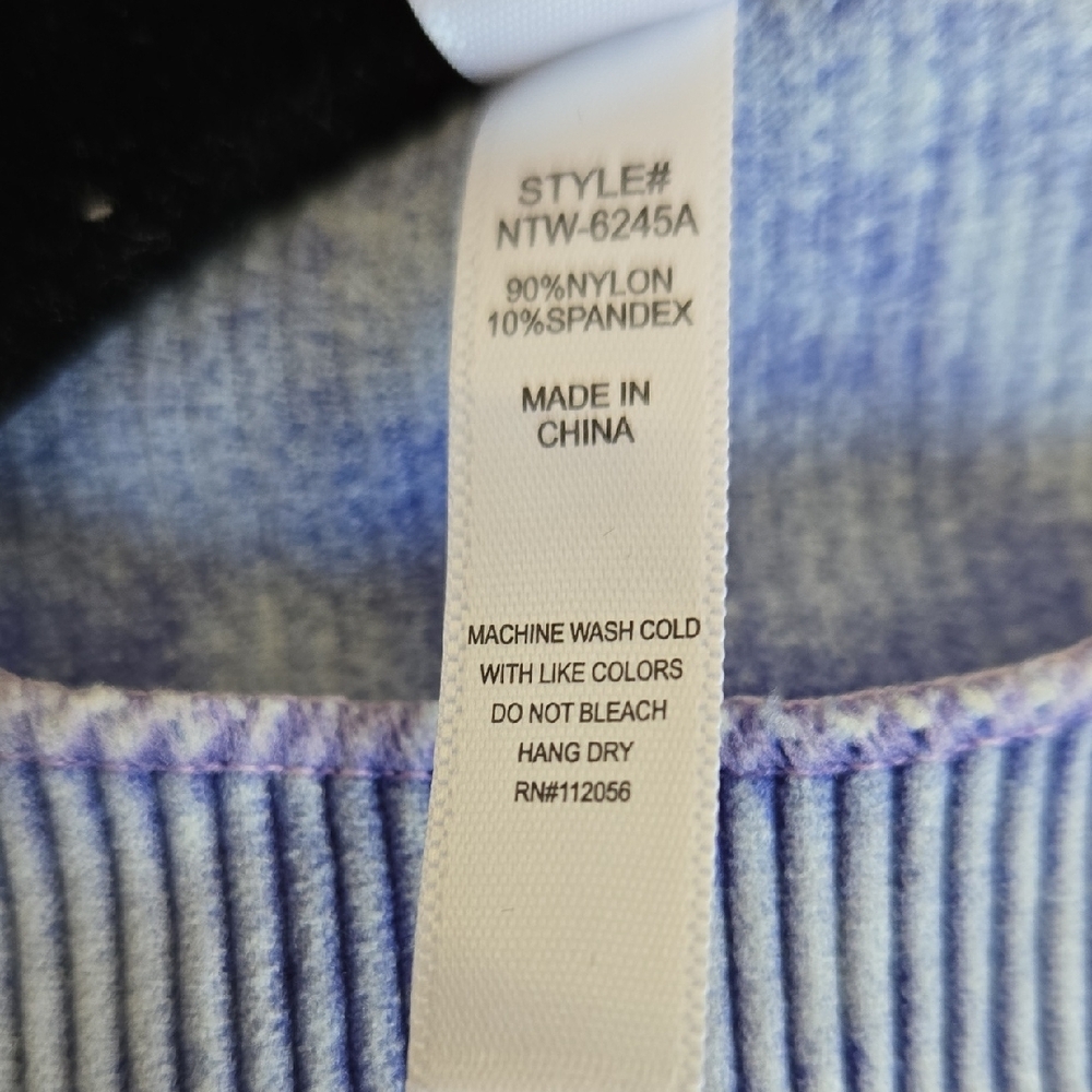 104 NWT Zenana Outfitters Blue Stone Washed Ribbed Seamlessm Top Sm/Md...Lg/XL - Picture 10 of 10
